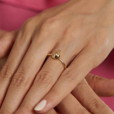 Taşsız Toplu Nar Altın Yüzük - 1