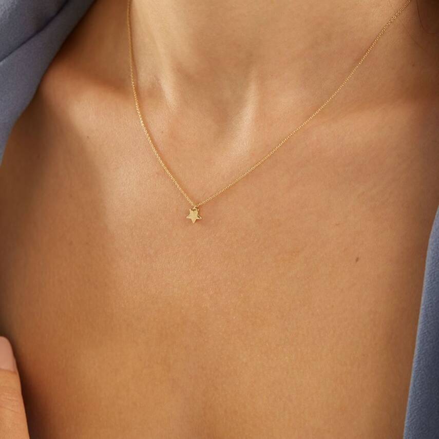 Taşsız Yıldız Altın Kolye - Semih Haşhaş Kuyumculuk