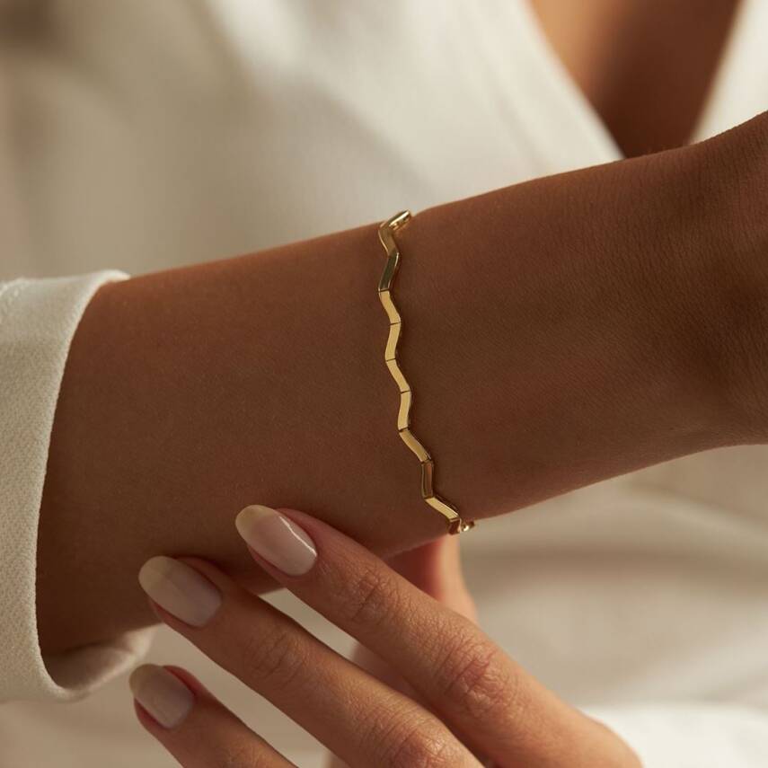 Taşsız Zikzak Tasarım Altın Bileklik - Semih Haşhaş Kuyumculuk (1)