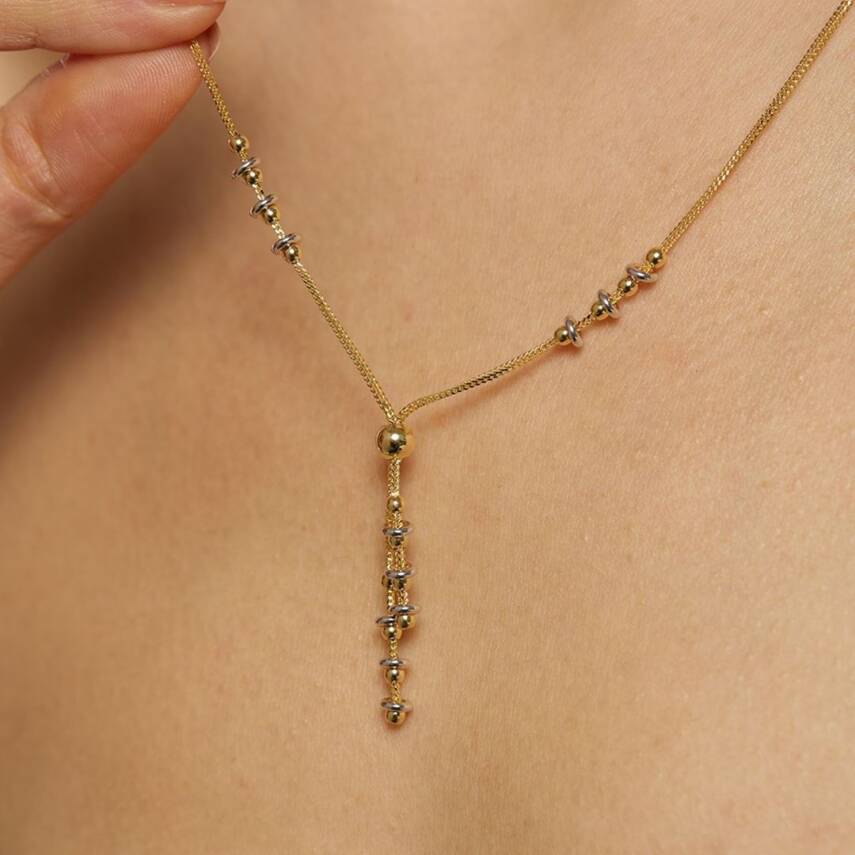 Top Detaylı Sallantılı Altın Kolye - Semih Haşhaş Kuyumculuk