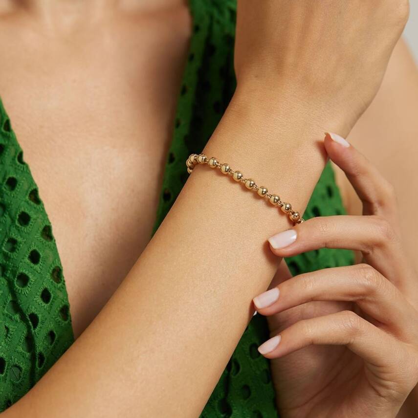 Top Top Altın Tasarım Bileklik - 2