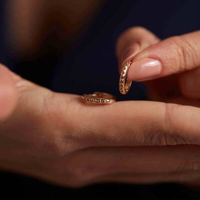 Toplu Halka Altın Küpe - 2