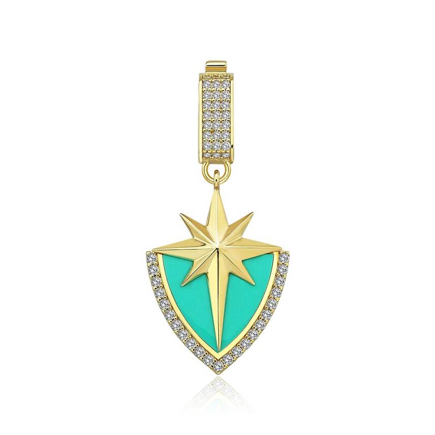 Turkuaz Mineli Kutup Yıldızı Charm - Semih Haşhaş Kuyumculuk (1)