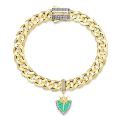 Turkuaz Mineli Kutup Yıldızı Charm - 3