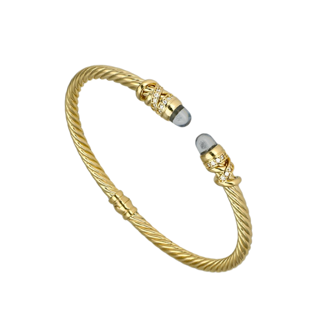 Twist Mavi Taş Uçlu Cetaş Kelepçe - Cetaş 