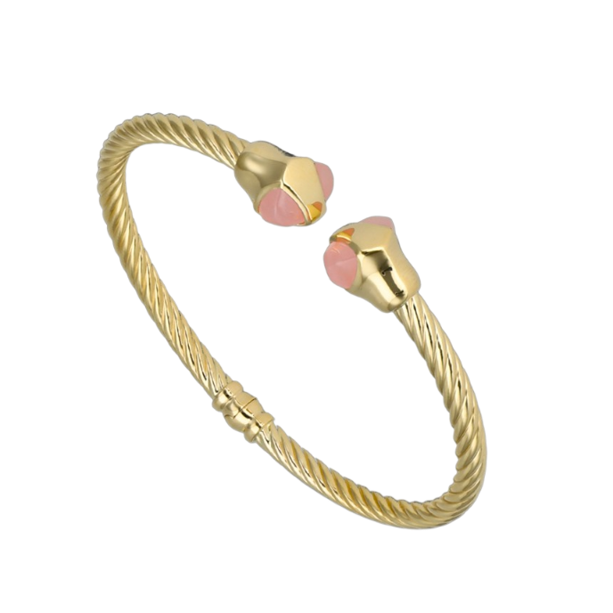 Twist Pembe Kaplan Gözü Cetaş Kelepçe - Cetaş 