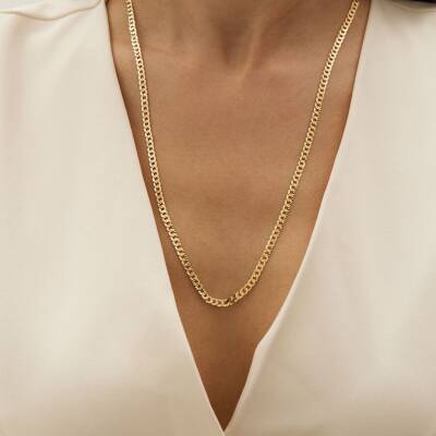 Uzun Gurmet Zincir Altın Kolye - 1