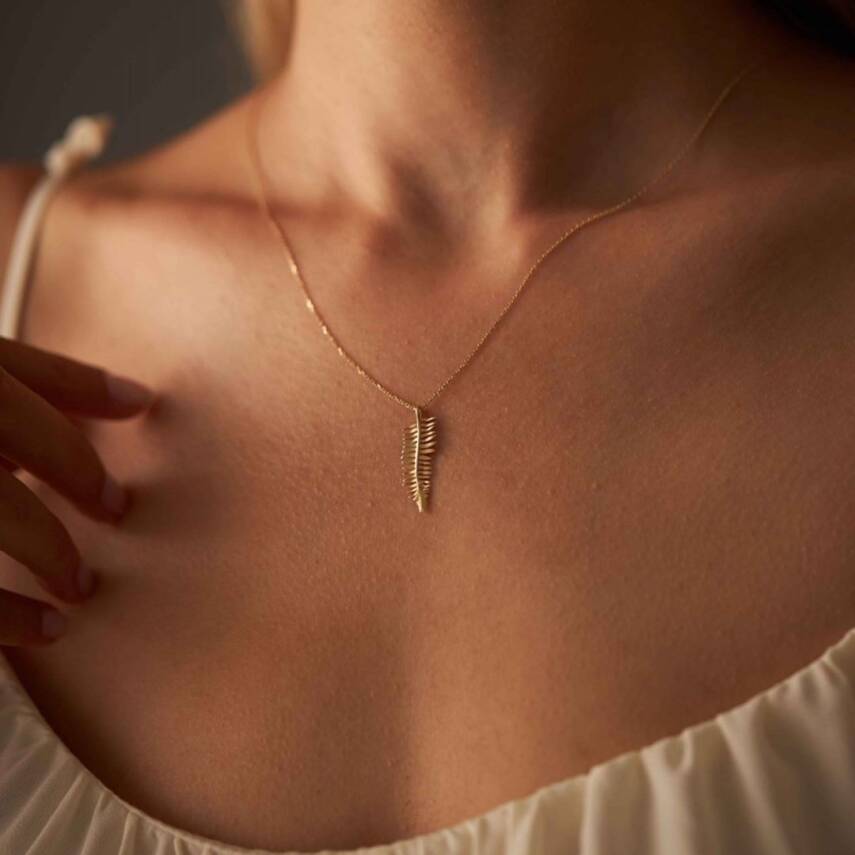 Yaprak Altın Kolye - Semih Haşhaş Kuyumculuk