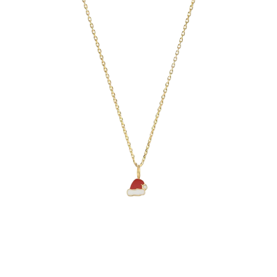 Yılbaşı Şapkası Altın Kolye - 1