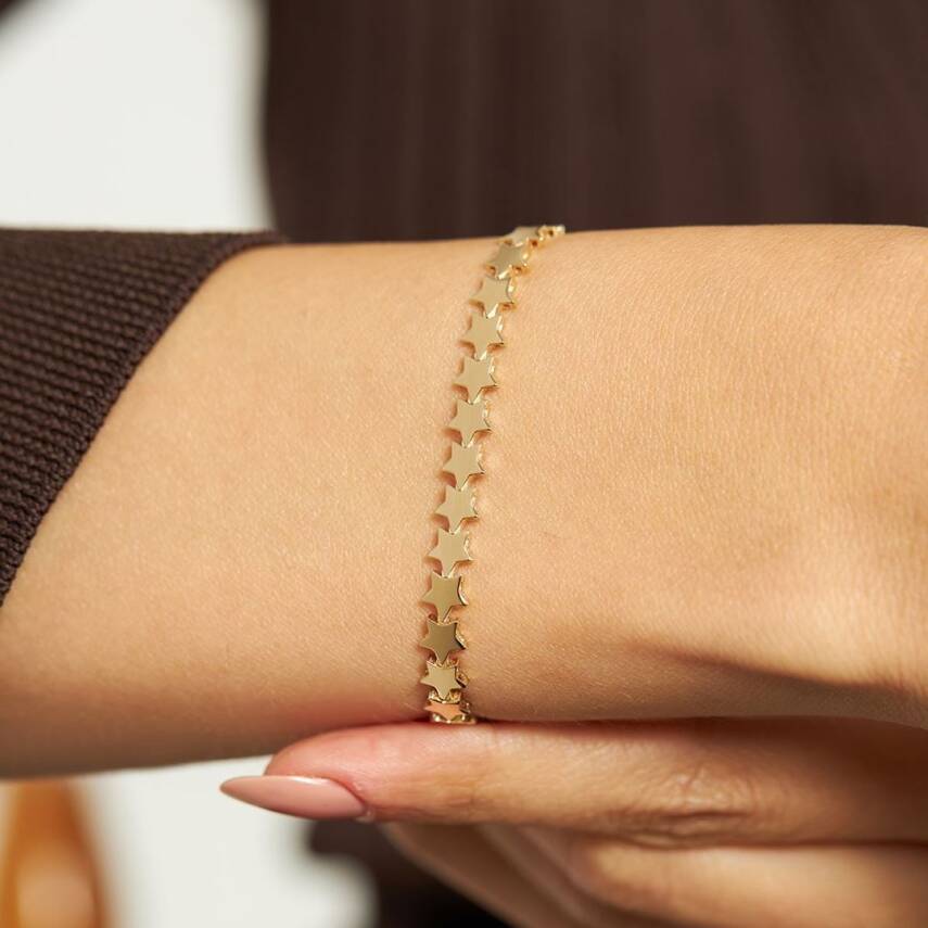 Yıldız Dizili Altın Bileklik - Semih Haşhaş Kuyumculuk