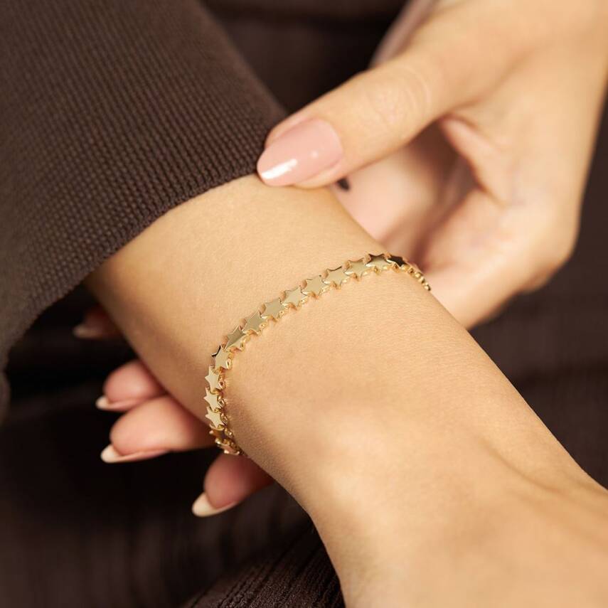 Yıldız Dizili Altın Bileklik - Semih Haşhaş Kuyumculuk (1)