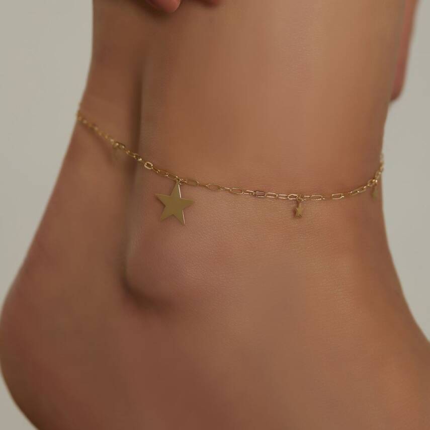 Yıldız Sallantılı Altın Halhal - Semih Haşhaş Kuyumculuk