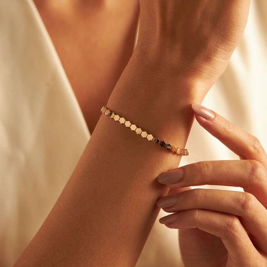 Yonca Plaka Altın Bileklik - Semih Haşhaş Kuyumculuk (1)