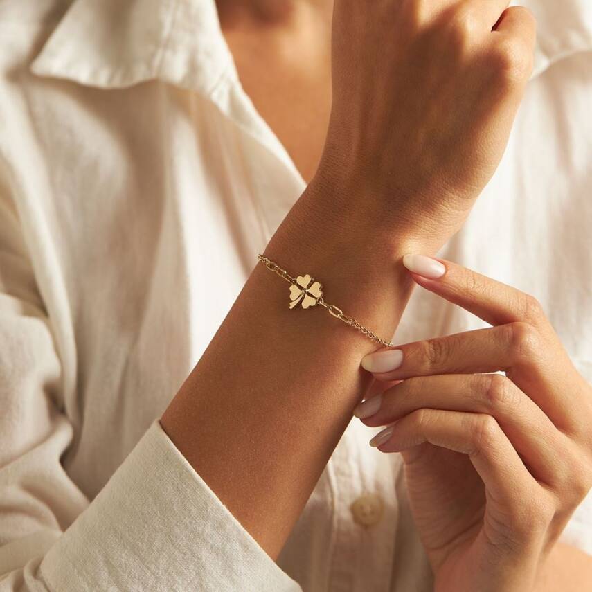 Yoncalı Minimal Altın Zincir Bileklik - Semih Haşhaş Kuyumculuk (1)