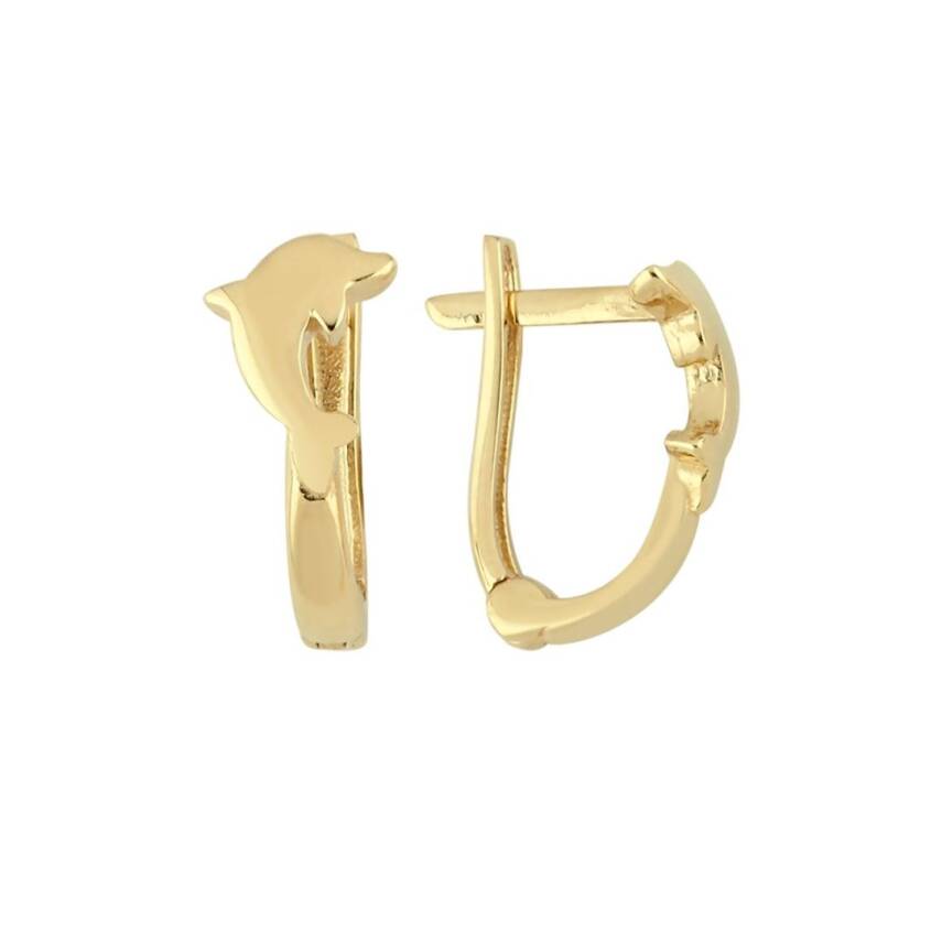 Yunus Balığı Altın Çocuk Küpesi - Semih Haşhaş Kuyumculuk