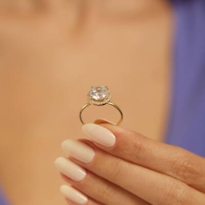 Yuvarlak Baget Altın Yüzük - 2