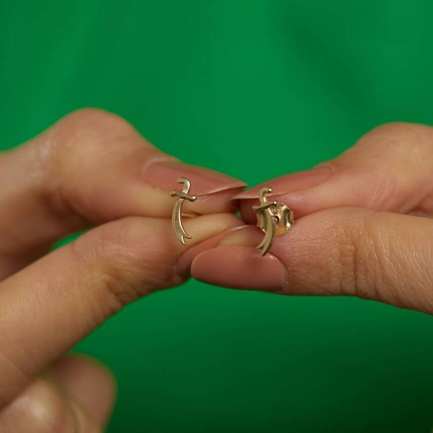 Zülfikar Kılıç Altın Küpe - Semih Haşhaş Kuyumculuk (1)